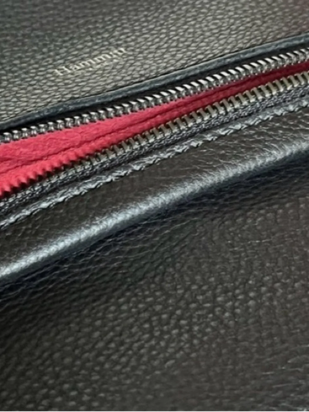 HAMMITT VIP MEDIUM Leather Black Gunmetal Crossbody Clutch
